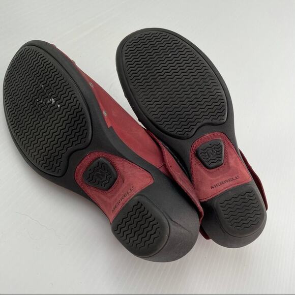 Merrell Luxe wrap red leather mule black interior and sole - Picture 8 of 10